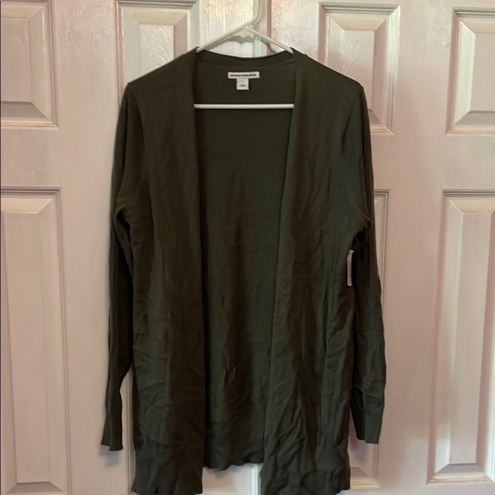 Amazon Essentials Olive Green Knit Cardigan